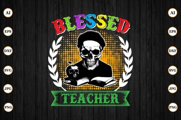 Blessed Teacher T-Shirt Design Bundle: Unlock Creative Classroom Projects with SVG Cutting Files