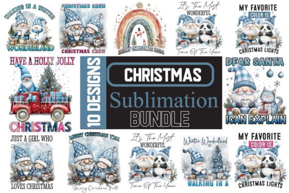Christmas Sublimation Bundle PNG for Your Holiday Projects