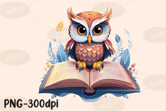 Cute Owl Reading Open Book Sublimation: A Complete Resource for Creators and Designers