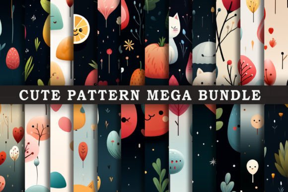 Cute Pattern Background Mega Bundle