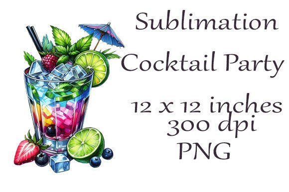 How to Work with Sublimation Watercolor Cocktail Party PNG Files for Creative Projects