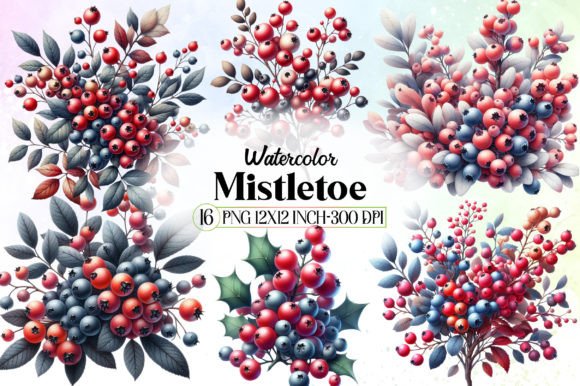 Mistletoe Watercolor Clipart: Integrating Festive Assets into Your Professional Workflow