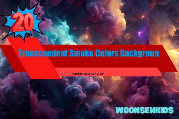 New Transcendent Smoke Colors Background Watercolor PNG KDP Digital Paper: A Versatile Design Resource