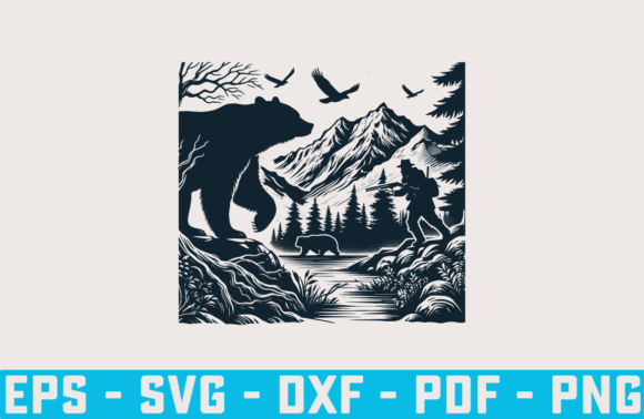 Runing Bear Mountains Silhouette File: A Practical Guide to Using This Digital Cut File in Your Creative Workflow