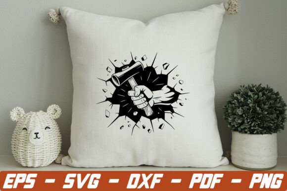 Smash Punch Carpenter SVG & PNG Design Assets