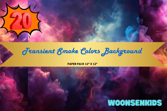 Transient Smoke Colors Watercolor PNG Digital Paper