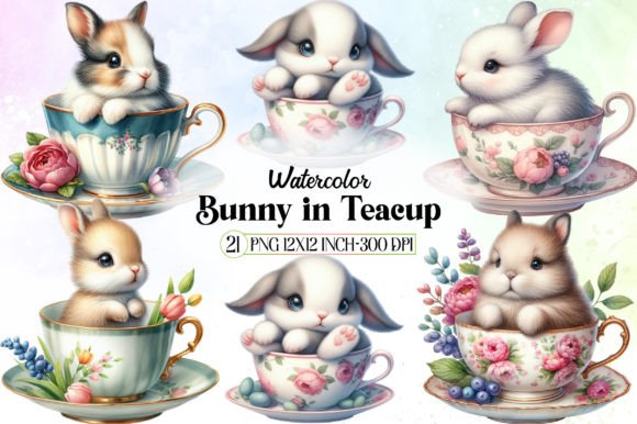 Watercolor Bunny in Teacup Clipart: Strategic Design for Creative Entrepreneurs and Content Professionals