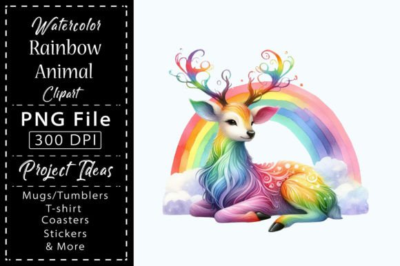 Watercolor Rainbow Animal Clipart Ideas and Uses